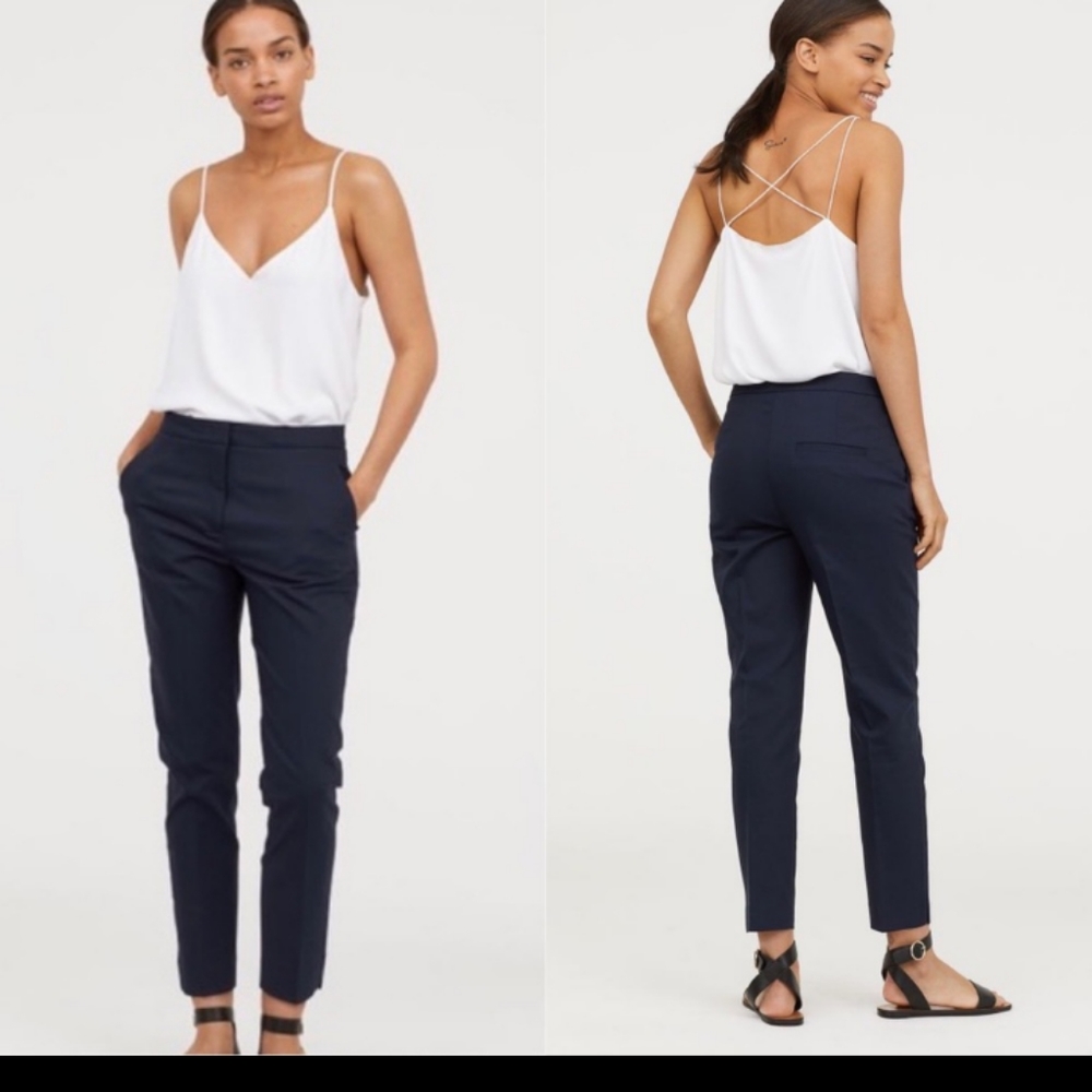 H&M Navy Blue Ankle Pants EUC